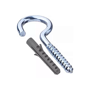 Gancho de Aço + Bucha 8mm para Tela Rede de Proteção - 2.500un