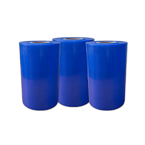 Kit com 3 Bobinas Plástica Azul Com Proteção Anticorrosiva VCI - 0,30x150m - 150 Micras