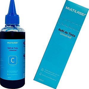 Tinta Multilaser Azul Compatível com Impressoras Epson 100ml de Tinta