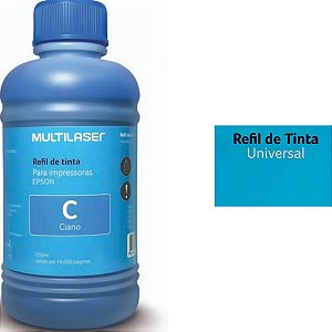 Tinta Multilaser Azul Compatível com Impressoras Epson 250ml de Tinta