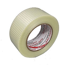 Fita Adesiva Filamentosa 48mm x 50m Poliester Filamentos Cruzados