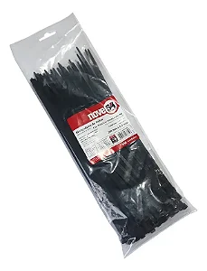 Abraçadeira de Nylon Preta 280 mm x 4,8 mm com 100 peças NOVE54