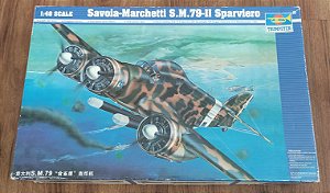 Miniatura de Bombardeiro Italiano S.M.79 Sparviero 1/48 Trumpeter