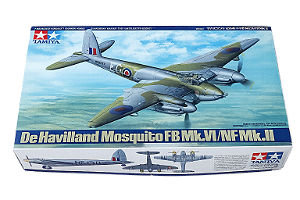 Miniatura do Caça Bombardeiro De Havilland Mosquito FB Mk.VI / NF Mk.II Tamiya 1/48 – Kit 61062