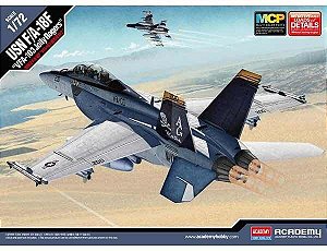 Caça da Marinha Americana F/A-18F Super Hornet "VFA 103 Jolly Rogers" 1/72 Academy