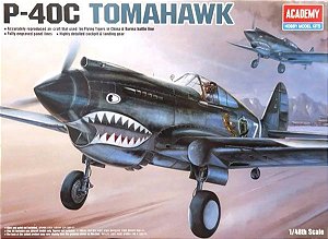 Caça Americano da Segunda Guerra Mundial P-40C Tomahawk 1/48 Academy