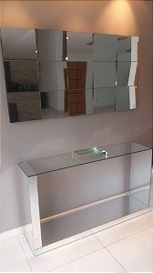 Conjunto completo Luxo! - Aparador C/ vidro em cima + Painel 3D 
