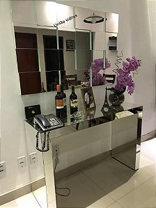 Conjunto completo - Aparador + Painel espelhado 120cm 