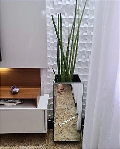 Vaso cachepot espelhado alto - promoção 