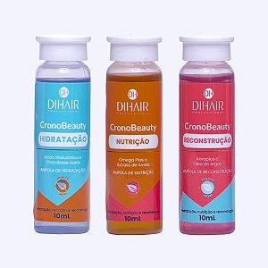 Kit CronoBeauty - Cronograma Capilar Hidratação, Nutrição e Reconstrução DIHAIR