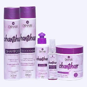 Kit Chantihair: Shampoo, Condicionador, Leave-in, Máscara e Ampola 60mL