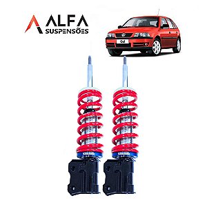 Kit Dianteiro de Suspensão de Rosca Slim Vw Gol, Voyage, Saveiro, Parati G1, G2, G3, e G4 e Santana *com Telescópio* (todos os Anos)