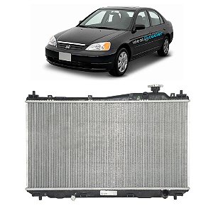 Radiador Honda Civic 1.7 Ano 2001 até 2005 - Câmbio Manual