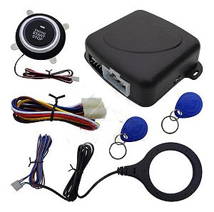 Kit Ignição Motor Botão Start Stop + Chaveiro Rfid Universal