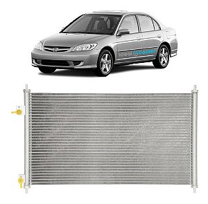 Condensador Ar Cond Honda Civic 1.7 2001 2002 2003 2004 2005