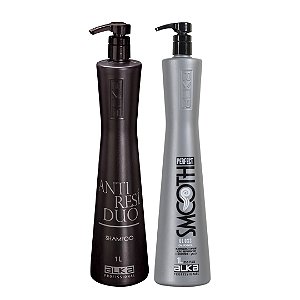 Kit Profissional 1 Selagem Orgânico Perfect Smooth e 1 Shampoo Anti-Resíduos 1L