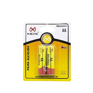 Pilha Alcalina AA Cartela c/ 2 MOX- MO-AAC2ALK