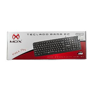 Teclado Para PC ou Notebook Com Fio Conexão USB MO-KB110 MOX