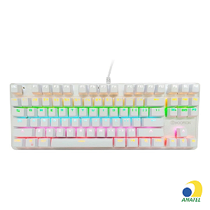 Teclado Gamer Hoopson MJ87W RGB Mecânico US