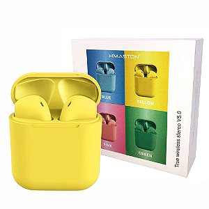 Fones de Ouvido Bluetooth H'MASTON LY-12-Amarelo