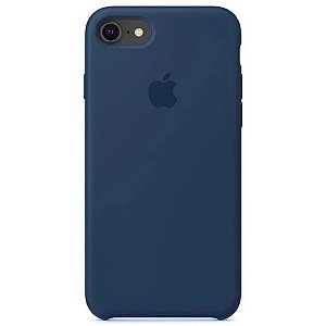 Capa de Silicone para Iphone 7/8 Plus - Azul Marinho