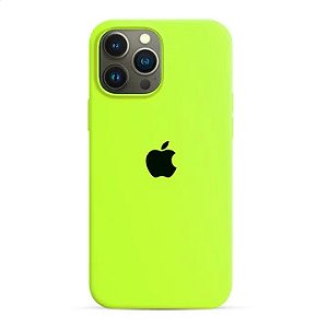 Capa de Silicone para Iphone 14 Pro Max - Verde Neon