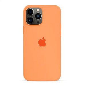 Capa de Silicone para Iphone 14 Pro Max - Laranja