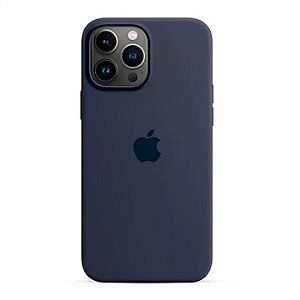 Capa de Silicone para Iphone 14 Pro - Azul Marinho