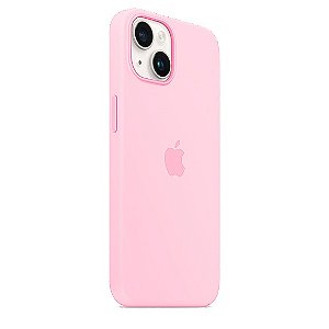 Capa de Silicone para Iphone 14 Plus - Rosa Bebê