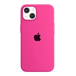 Capa de Silicone para Iphone 14 - Rosa Neon