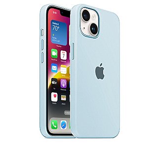 Capa de Silicone para Iphone 14 - Azul Caribe