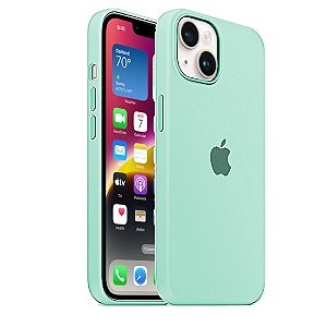 Capa de Silicone para Iphone 14 - Água Marinha