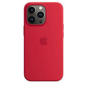 Capa de Silicone para Iphone 13 Pro - Vermelho Híbisco