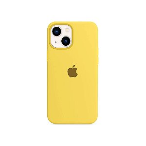 Capa de Silicone para Iphone 13 mini - Amarelo Pastel