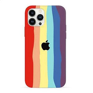 Capa de Silicone para Iphone 12/12Pro - Arco-Íris