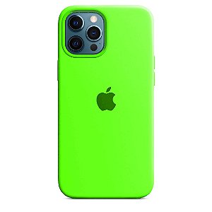 Capa de Silicone para Iphone 12 Pro Max - Verde Neon
