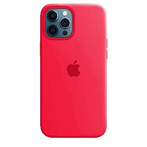 Capa de Silicone para Iphone 12 Pro Max - Rosa Neon