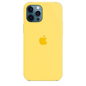 Capa de Silicone para Iphone 12 Pro Max - Amarelo Mostarda