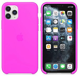 Capa de Silicone para Iphone 11 Pro Max - Rosa Pink
