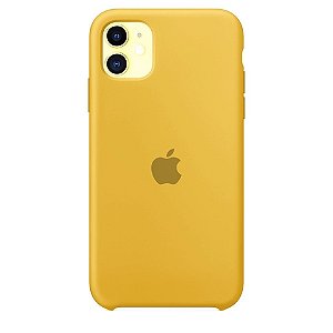 Capa de Silicone para Iphone 11 - Amarelo Mostarda