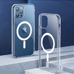 Capa Translucida Magnética Carregamento Portatil para Iphone 13 Pro Max