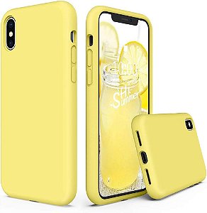 Capa de Silicone para Iphone XS Max - Amarelo Pastel