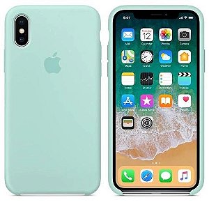 Capa de Silicone para Iphone XS - Verde Pastel
