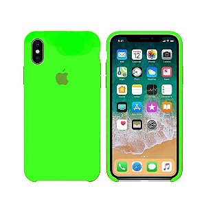 Capa de Silicone para Iphone XS - Verde Neon