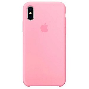 Capa de Silicone para Iphone XS - Rosa Claro