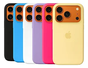 Capa IPhone 17 Pro Silicone Aveludada Cor - Misto