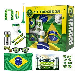 Kit Torcedor Copa Do Mundo 2026 Brasil-bandeira E Vuvuzelas E MaiS 12 Itins