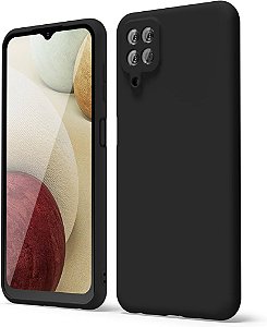 Capa de Silicone para Samsung A12/M12 - Preto