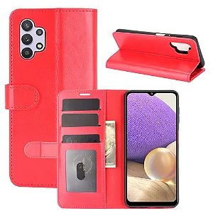 Capa Carteira para Samsung A32 5G - Vermelho