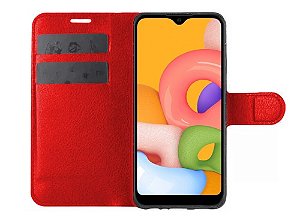 Capa Carteira para Samsung A01 - Vermelho CPC-SMA01-VM